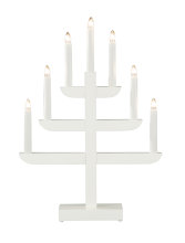 Adventsljusstake 7-armad Pyramid Vit 46 cm Konstsmide
